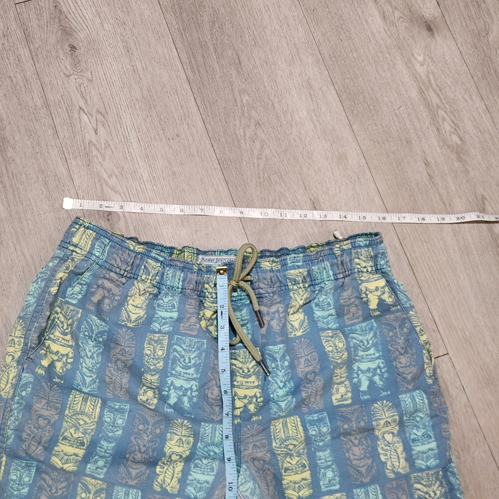 Men's Blue and Yellow Swim Shorts - Picture 3 of 5